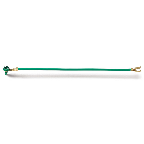 10003 Bulk Ground Bonding Pigtail, 14 AWG Insulated/Stranded Wire, 8 in L, Flanged Spade Terminal