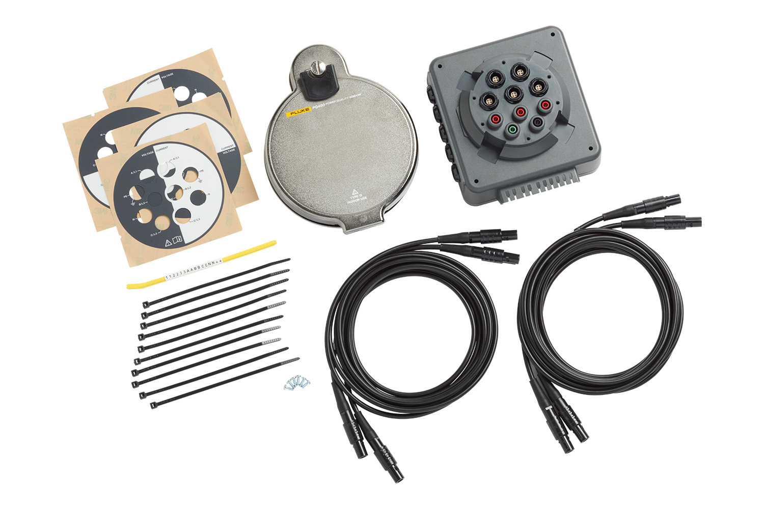 I17XX-BNC-M2M 1-Piece Connection Cable, 4-Pin Plug to BNC Plug End Connection, 2 m L, For Use With 1730 3-Phase Electrical Energy Logger, 1740 Power Quality Logger, 430 Series II Power Quality Analyzer to PQ400 Electrical Measurement Window