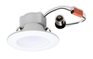 LED10RS6/827E26P Dimmable Trimless Multiple LED Downlight Retrofit Kit With Transformer, LED Lamp, 120 VAC