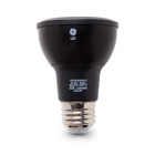 GE LED Lamps, Black, 7 WTT, 520 LM, 3000 K, 74.3 CRI, Dimmable, PAR20, Medium Screw Base, 3.5 IN Length, 25000 HR Average Life