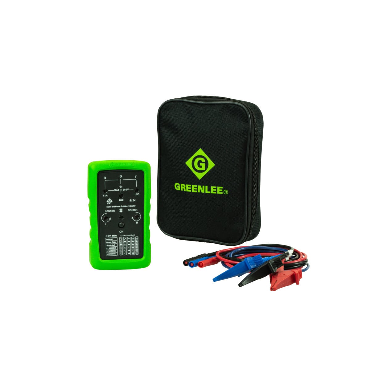 5124 Phase Sequence Motor Rotation Meter, 90 to 600 V AC, 15 to 400 Hz, LED Bulb Display