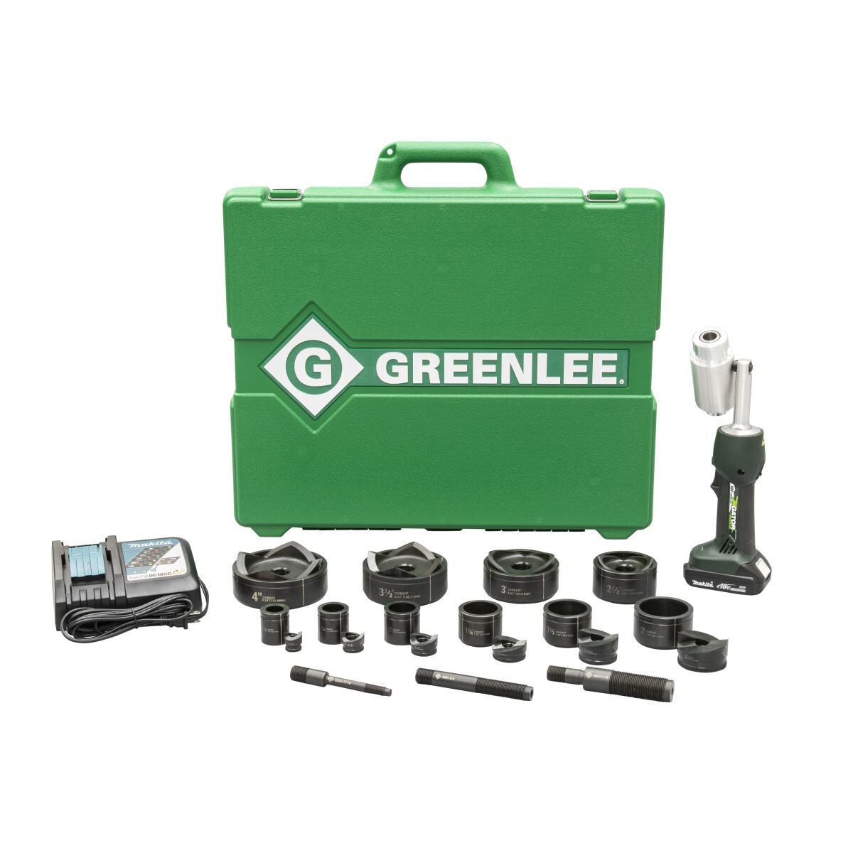 LS50L11B4 Battery-Hydraulic Knockout Kit, For Conduit/Pipe Dia: 1/2 to 4 in, 12 ga THK Max Stainless Steel, 10 ga THK Max Mild Steel
