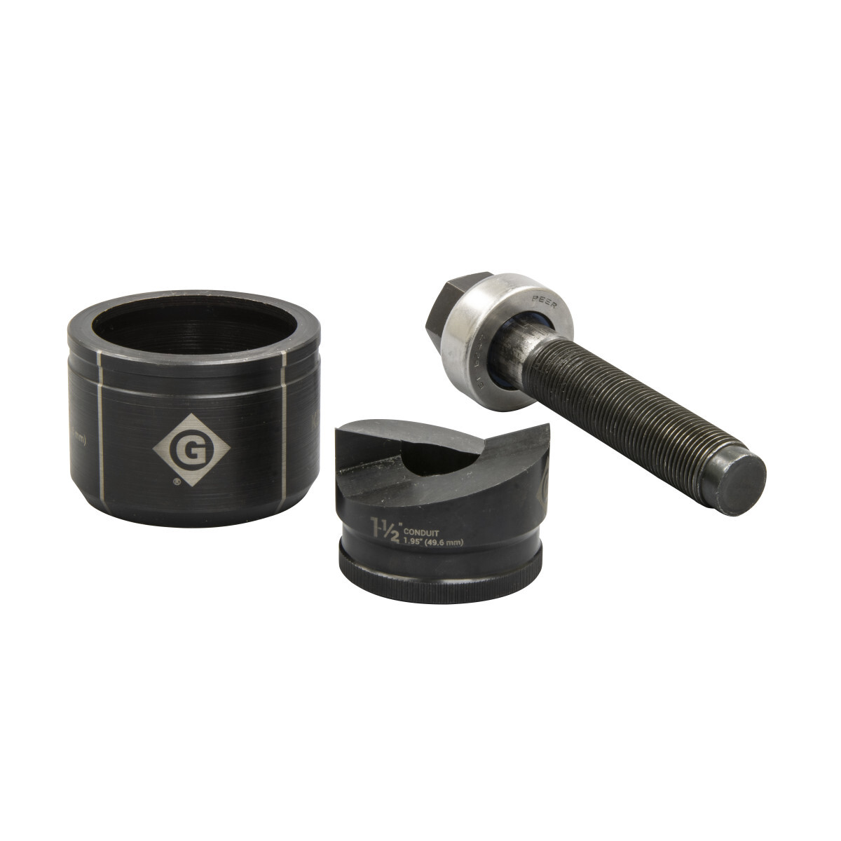 K2BB-1-1/2 Slug-Buster Manual Round Knockout Set, For Use With KRW-1 Ratchet Wrench, 1-1/2 in Conduit/Pipe