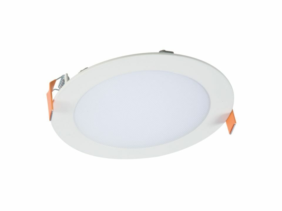 HLB6099401EMWR Halo HLB6 Aperture Integrated Round Ultra Thin Downlight, LED Lamp, 12 W Fixture, 6.7 in Ceiling Opening, 120 V AC, Die Cast Aluminum Housing
