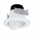 LA 4 in. White Integrated LED Recessed Adjustable Gimbal Trim, 3000K
