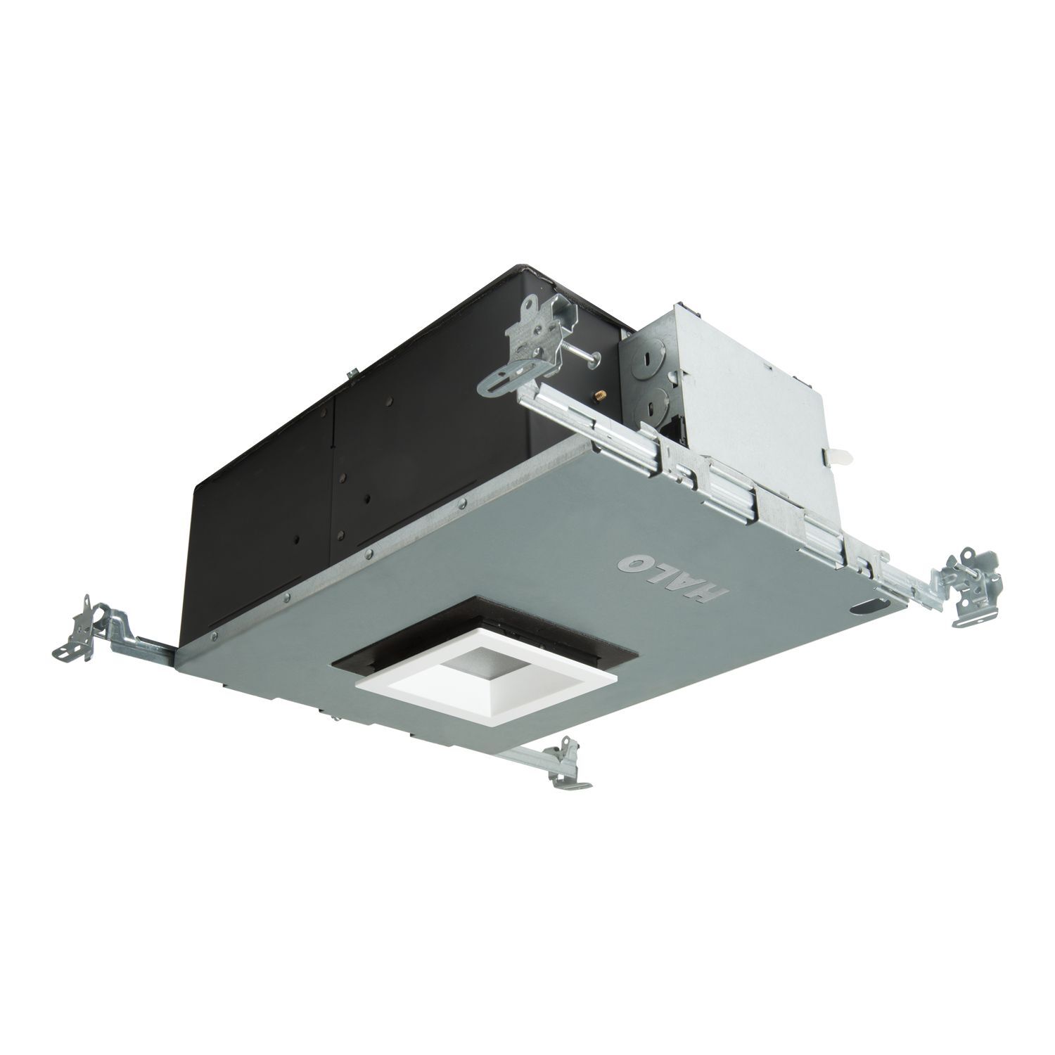 TLS3R2GMW Halo Self-Flanged Diffuse/Microprismatic Lens Square Reflector Trim, 3-1/4 in ID, LED Lamp, For Use With HL36SA 3 in Shallow Square New Construction Directional Housing, Polymer