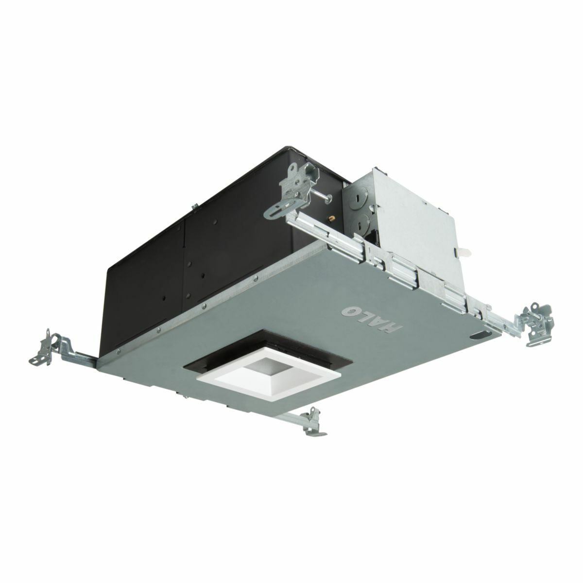 TLS3RMW Halo Open Self-Flanged Square Reflector Trim, 3-1/4 in ID, LED Lamp, For Use With HL36SA 3 in Shallow Square New Construction Directional Housing, Polymer