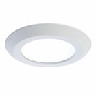6" Surface LED Downlight,600 lumens,90CRI  Field selecctable,120V,phase cut 5% dimming driver,Matte White Finish,recyclable 4-color unit carton