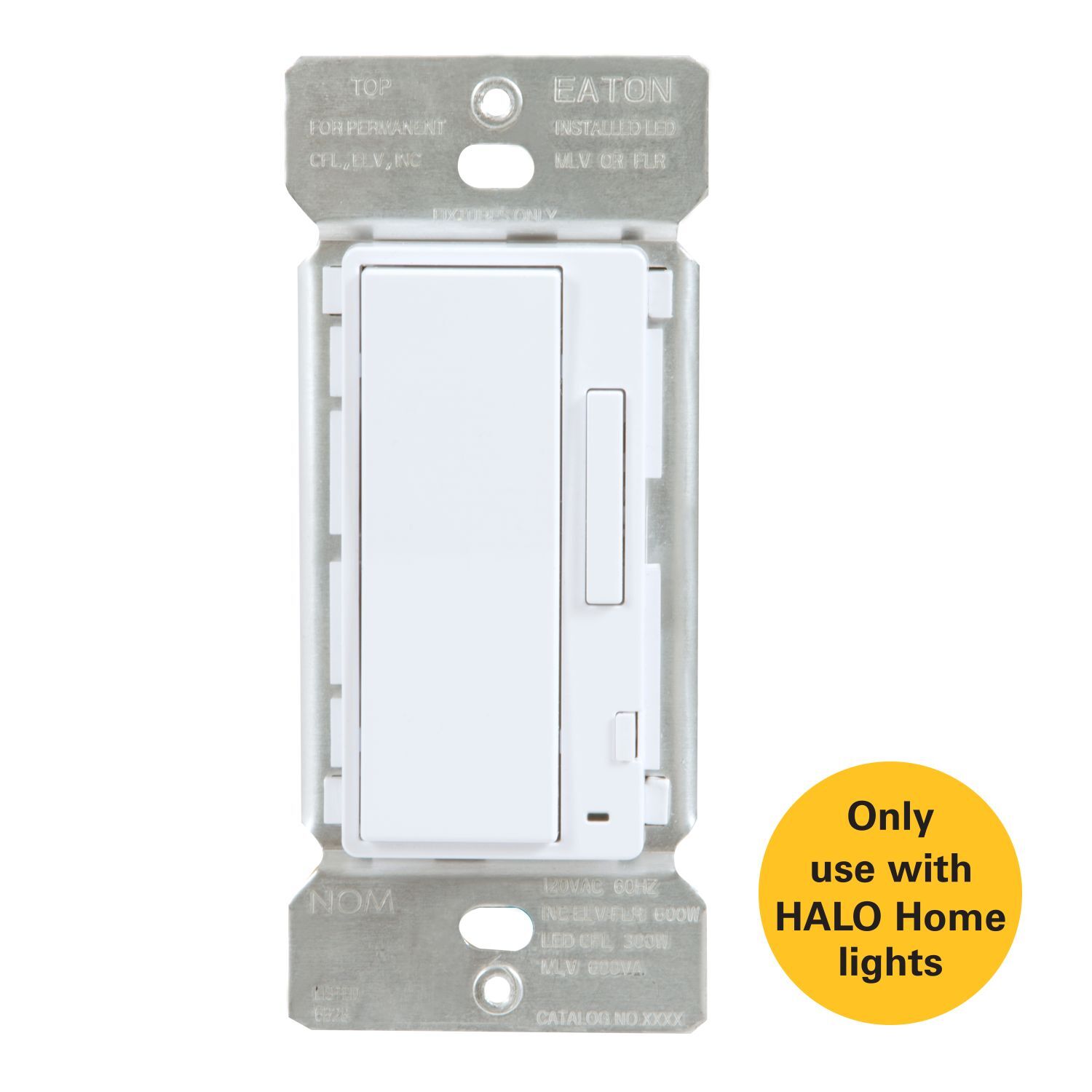 HIWAC1BLE40AWH Halo HIWAC First Generation Wireless In-Wall Dimmer, 3-Way On/Off Operation, 120 V AC, 100 f