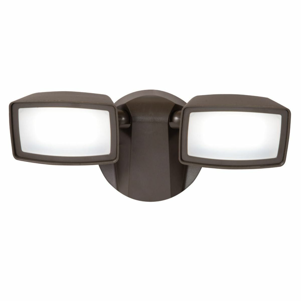 FT1850LPC 1850 Dual Position Dusk to Dawn Twin Head T-Shape Floodlight, (2) LED Lamp, 12.9 W Fixture, 120 V AC, Bronze Housing
