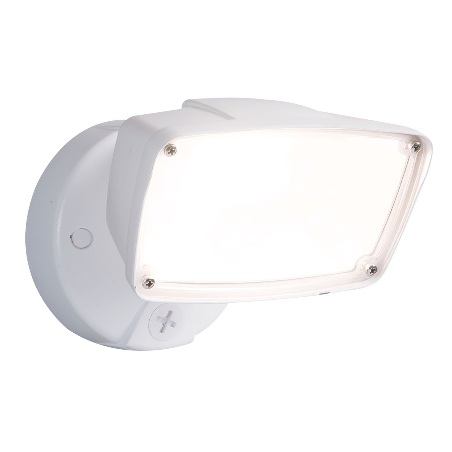 FSL203TW Halo Rectangular Large Single Head Floodlight With SeleCCTable 3 Colors Switch, (1) LED Lamp, 22.5 W Fixture, 120 to 277 V AC, White Powder Coated Housing