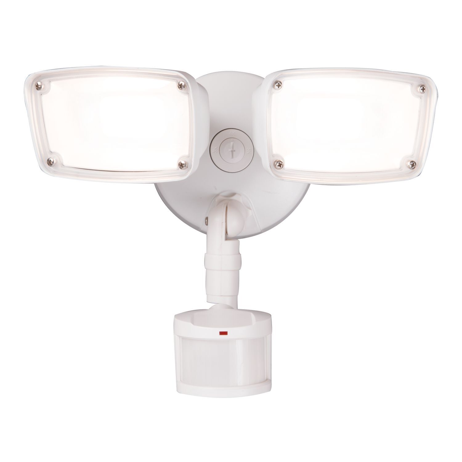 MST203T18W LED Flood Light with 180 Degree Motion Sensor, Twin Head, White