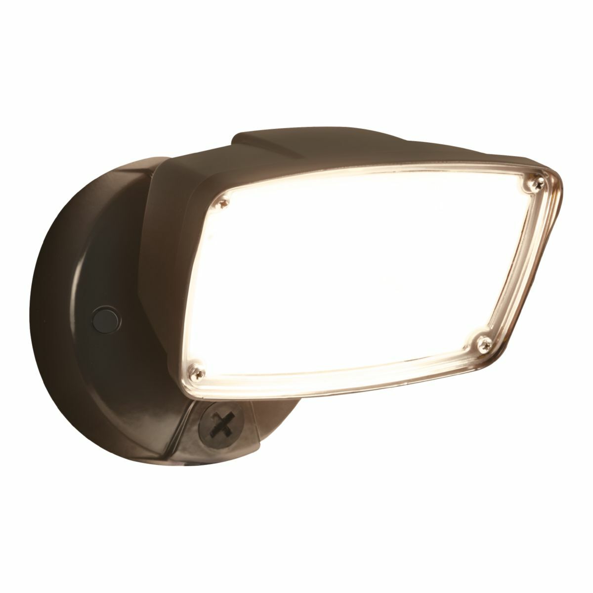 FSL303TB Halo Rectangular Large High-Output Single Head Floodlight With SeleCCTable 3 Colors Switch, (1) LED Lamp, 31.6 W Fixture, 120 to 277 V AC, Bronze Powder Coated Housing