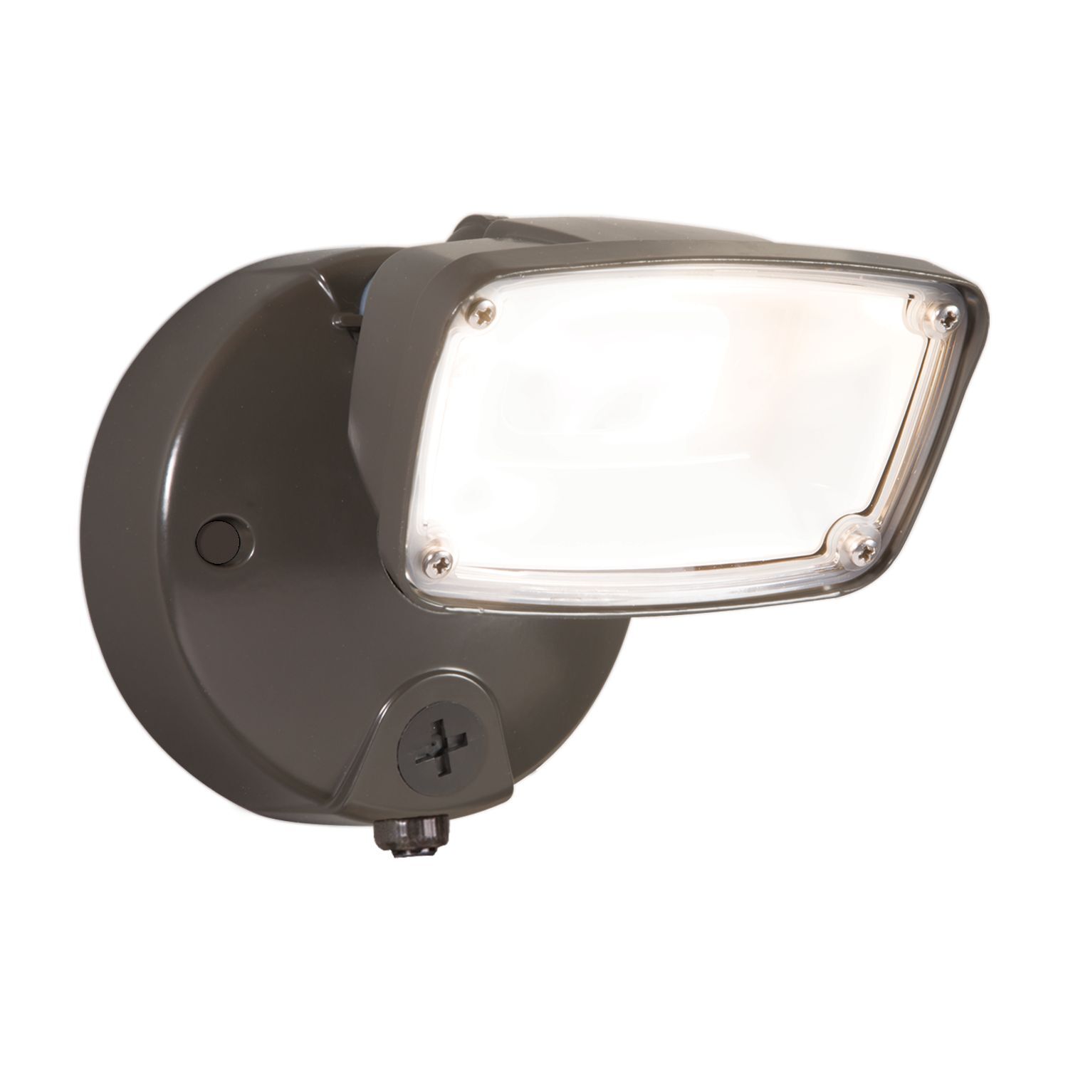 FSS153TIB FSS Rectangle Small Single Head Floodlight, (1) LED Lamp, 17.3 W Fixture, 120 V AC, Bronze Powder Coated Housing