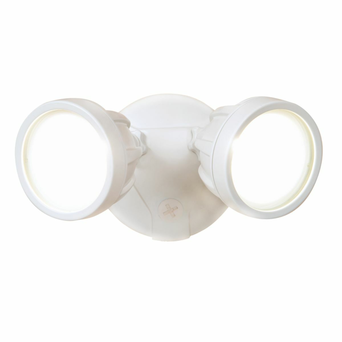 FTR1740LW Halo Round Twin Head Floodlight, (2) LED Lamp, 120 V AC, White Housing