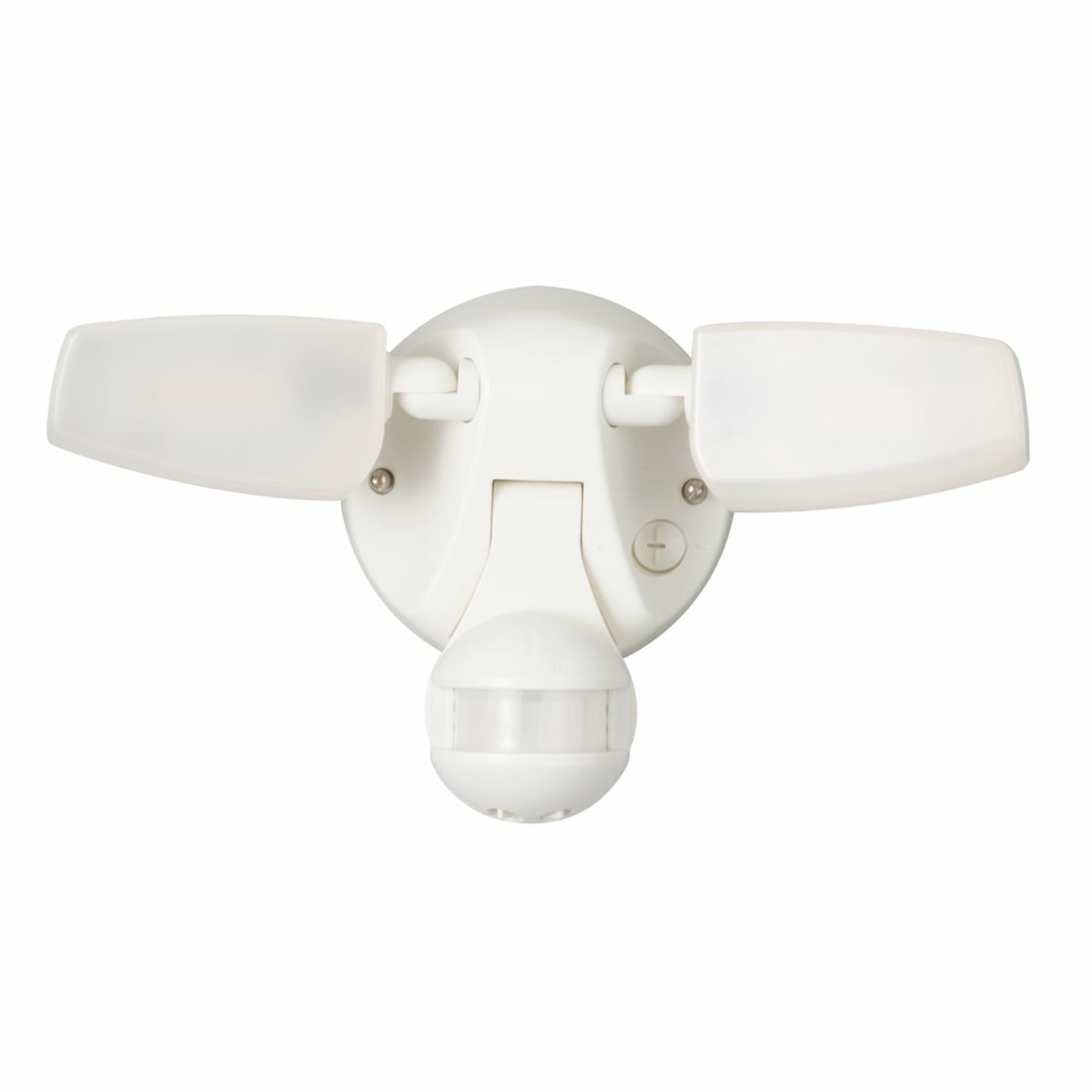 MST18VCW Halo Square Twin Head Floodlight With SeleCCTable CCT and Motion Sensor, LED Lamp, 14.2 W Fixture, 120 V AC, Polycarbonate Housing