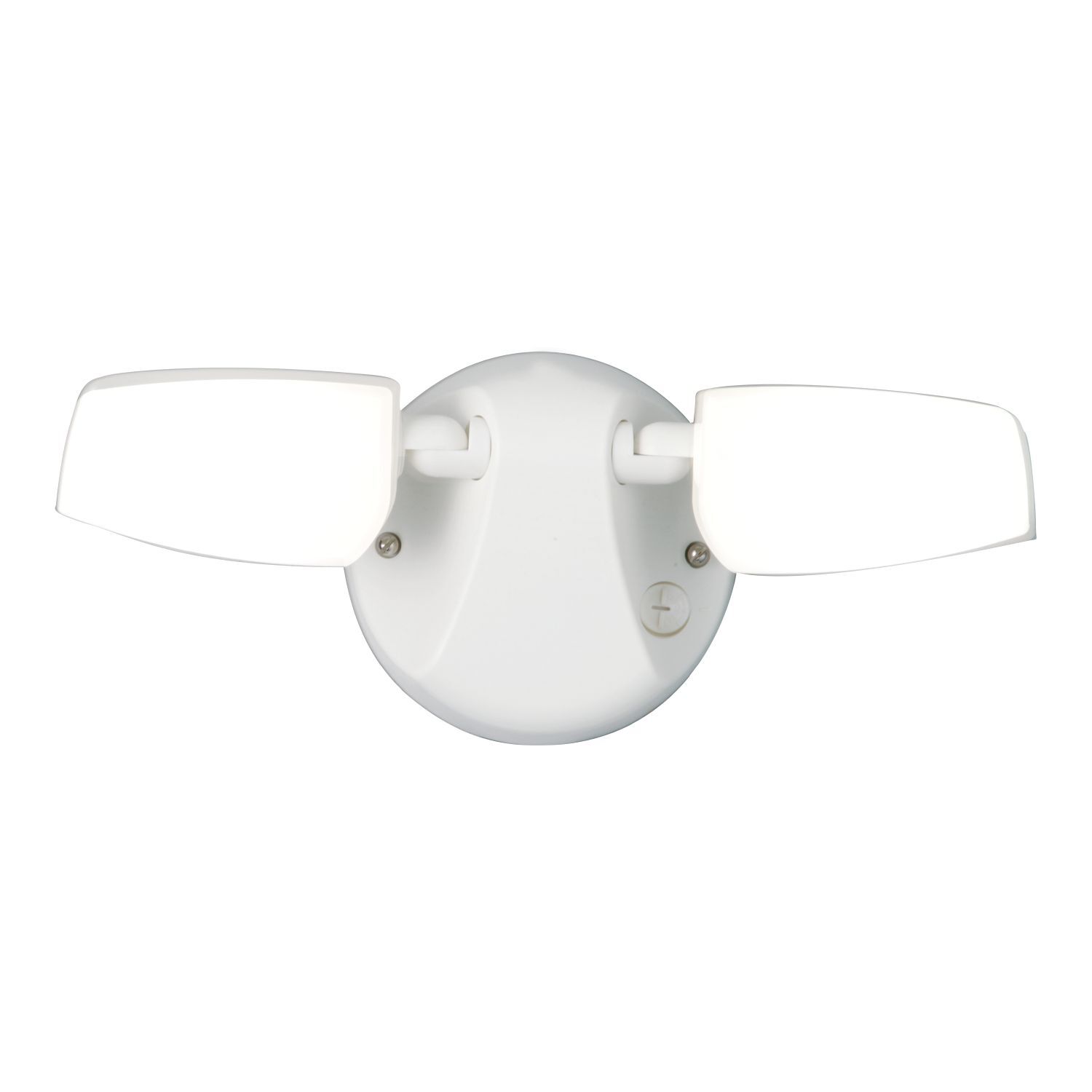 FT18VCW Halo Twin Head Floodlight With SeleCCTable 3 Colors Switch, LED Lamp, 14.2 W Fixture, 120 V AC, White Housing