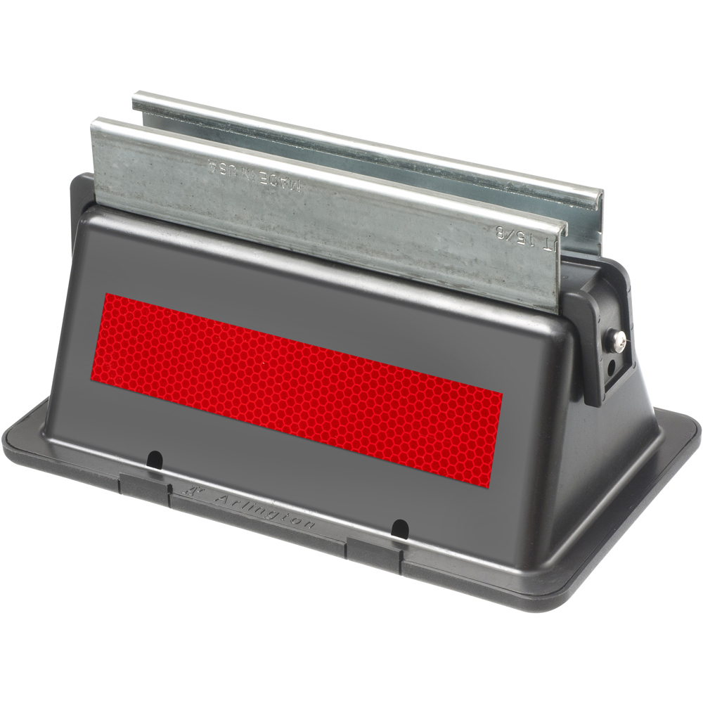 RTSE409SL Conduit/Raceway Support Base With Strut Clamp, 6.2 in L x 10.932 in W, For Use With Raise Conduit and 4 in Off Roof Surface Raceway, Plastic