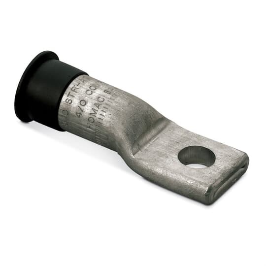 SA-1/0-48-TN Blackburn Common Die 1-Hole Compression Connector Lug, 2/0 to 1/0 AWG ACSR/Copper/Compact/Compressed/Stranded Conductor, Die Code: TU, 52, BG, 243, 5/8, CSA22, 1/2 in Stud, Aluminum