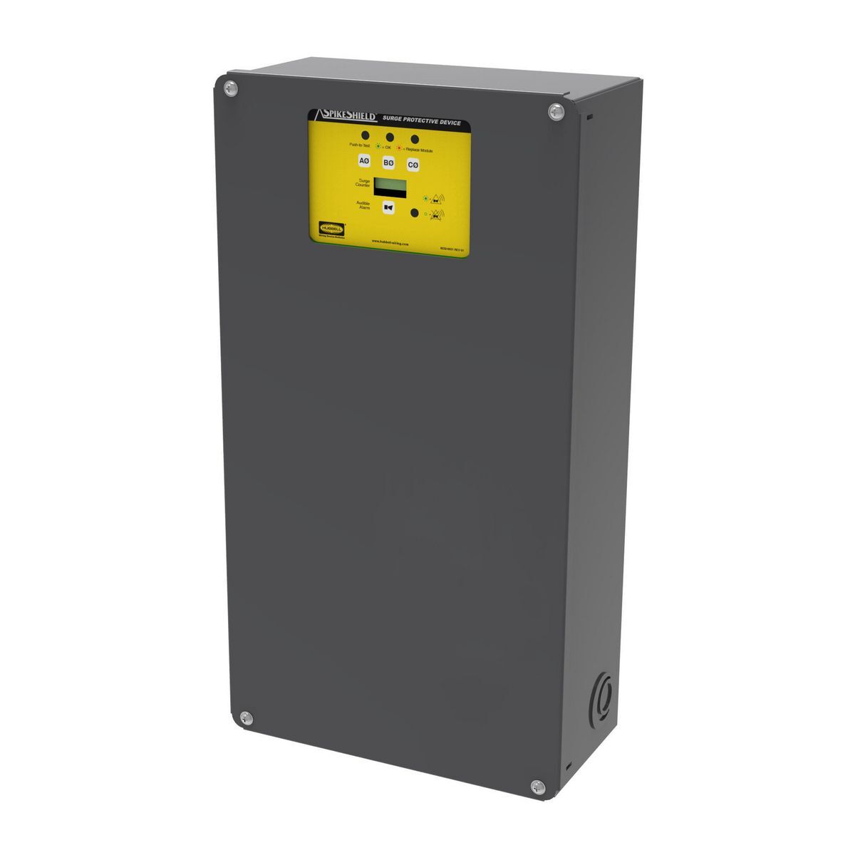 HBL3P160B Branch Service Standard Surge Protective Panel, 120/240 V, 60 Hz, 1 Phase, 3 Poles, 10 to 2 AWG Wire