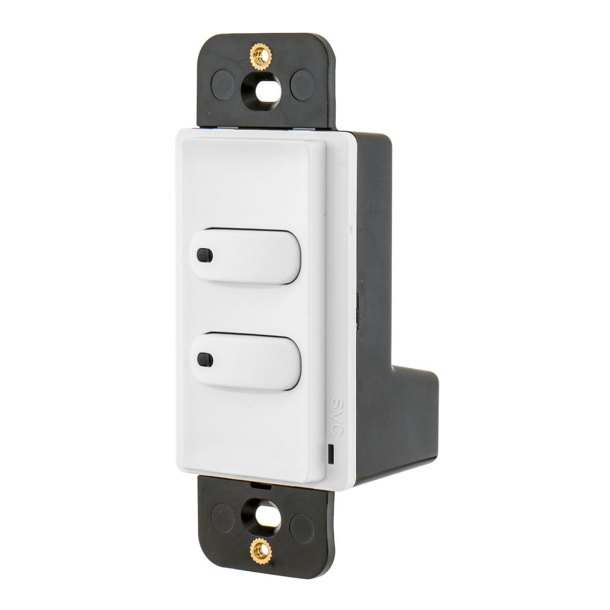 RCS2W 2-Button Standard Adjustable Room Controller Switch With Pilot Light, 24 VDC, White