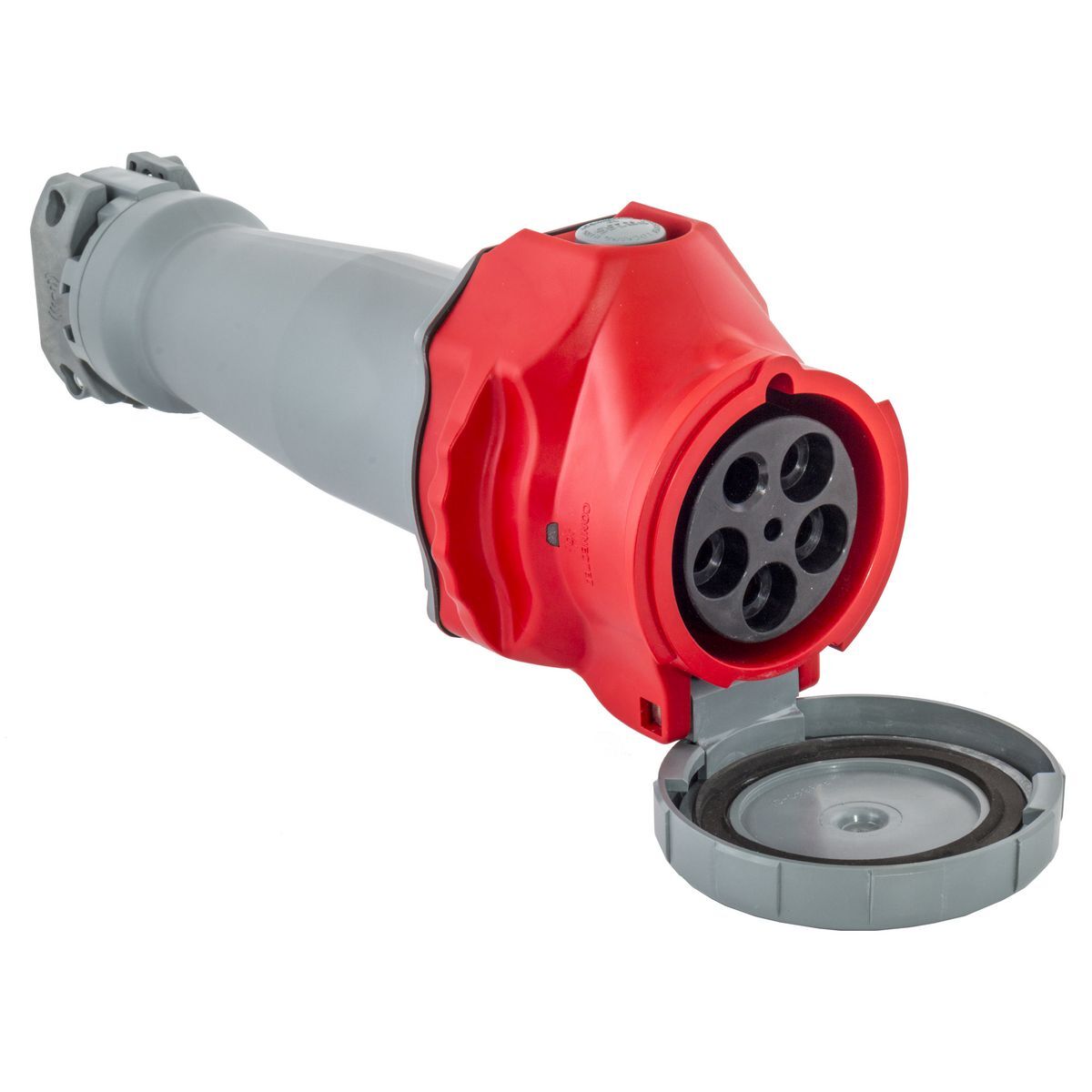 Advantage HBLS4100C7W Female Heavy Duty Switch Rated Standard Pin and Sleeve Connector, 480 V AC, 100 A, 3 Poles, 4 Wires, Red