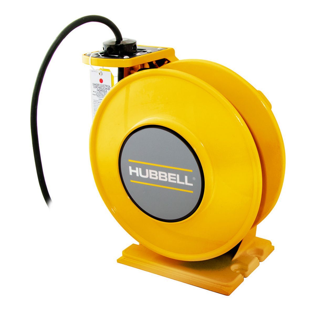 HBLW45123 inREACH 3-Conductor Heavy Duty Weatherproof Cord Reel With Open Cord End, 600 V AC, 20 A, 45 ft L Cord, 12 AWG Conductor