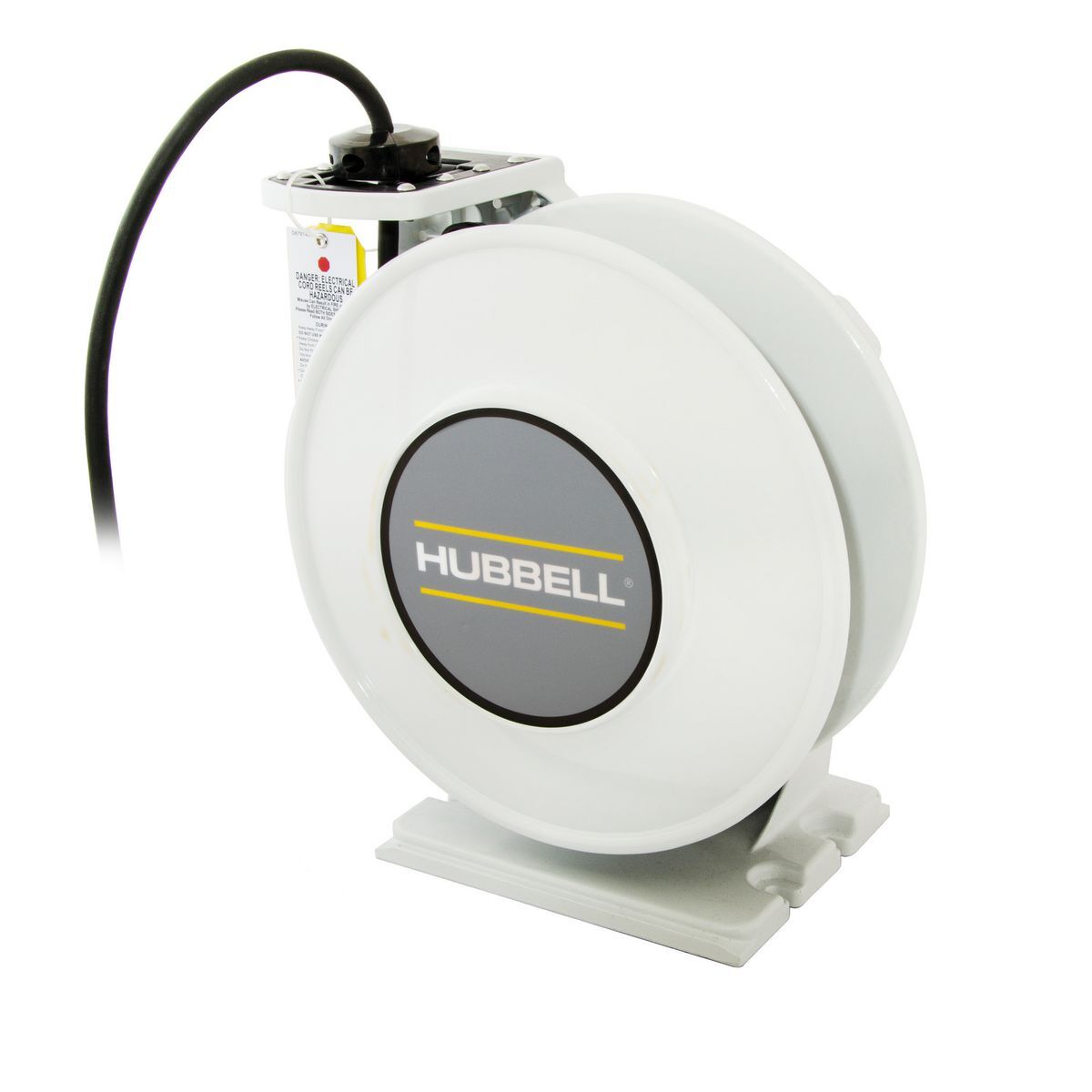 HBLI45123 inREACH 3-Conductor Heavy Duty Cord Reel With Open Cord End, 250 V AC, 20 A, 45 ft L Cord, 12 AWG Conductor