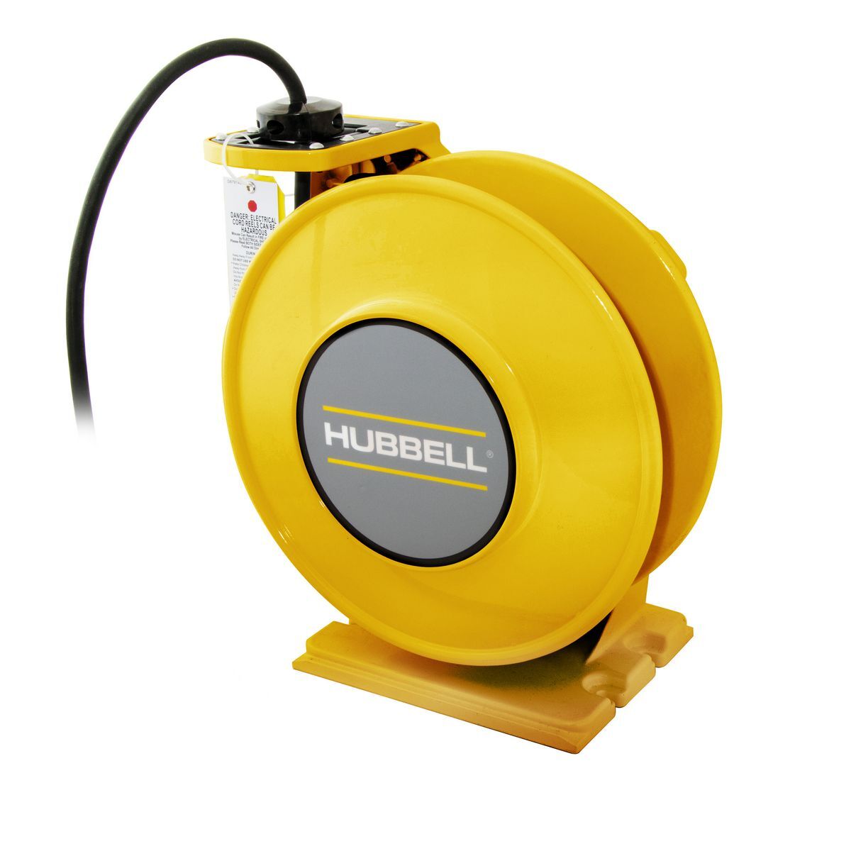 HBLI25123Y inREACH 3-Conductor Cord Reel With Open Cord End, 250 V AC, 20 A, 25 ft L Cord, 12 AWG Conductor