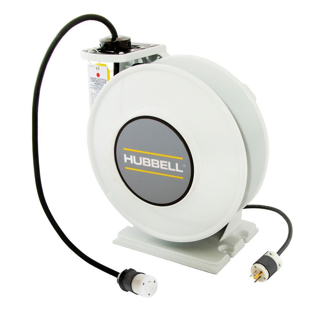 HBLI45123TL20 inREACH 3-Conductor Heavy Duty Cord Reel With HBL2313 20 A Twist-Lock Connector, 125 V AC, 20 A, 45 ft L Cord, 12 AWG Conductor
