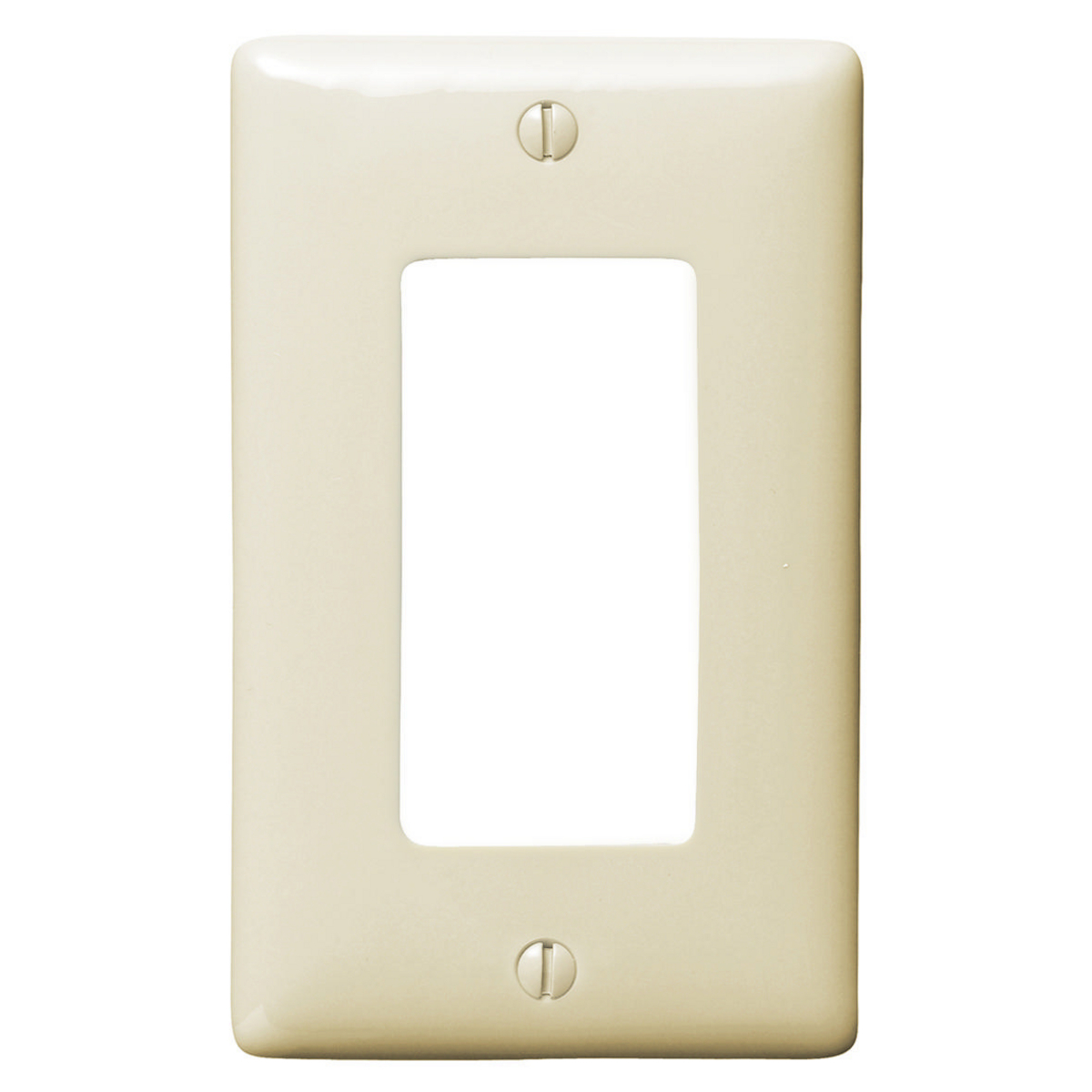 NP26AL Standard Wall Plate, 1 Gangs, 2.87 in W x 4.62 in H, Nylon, Almond