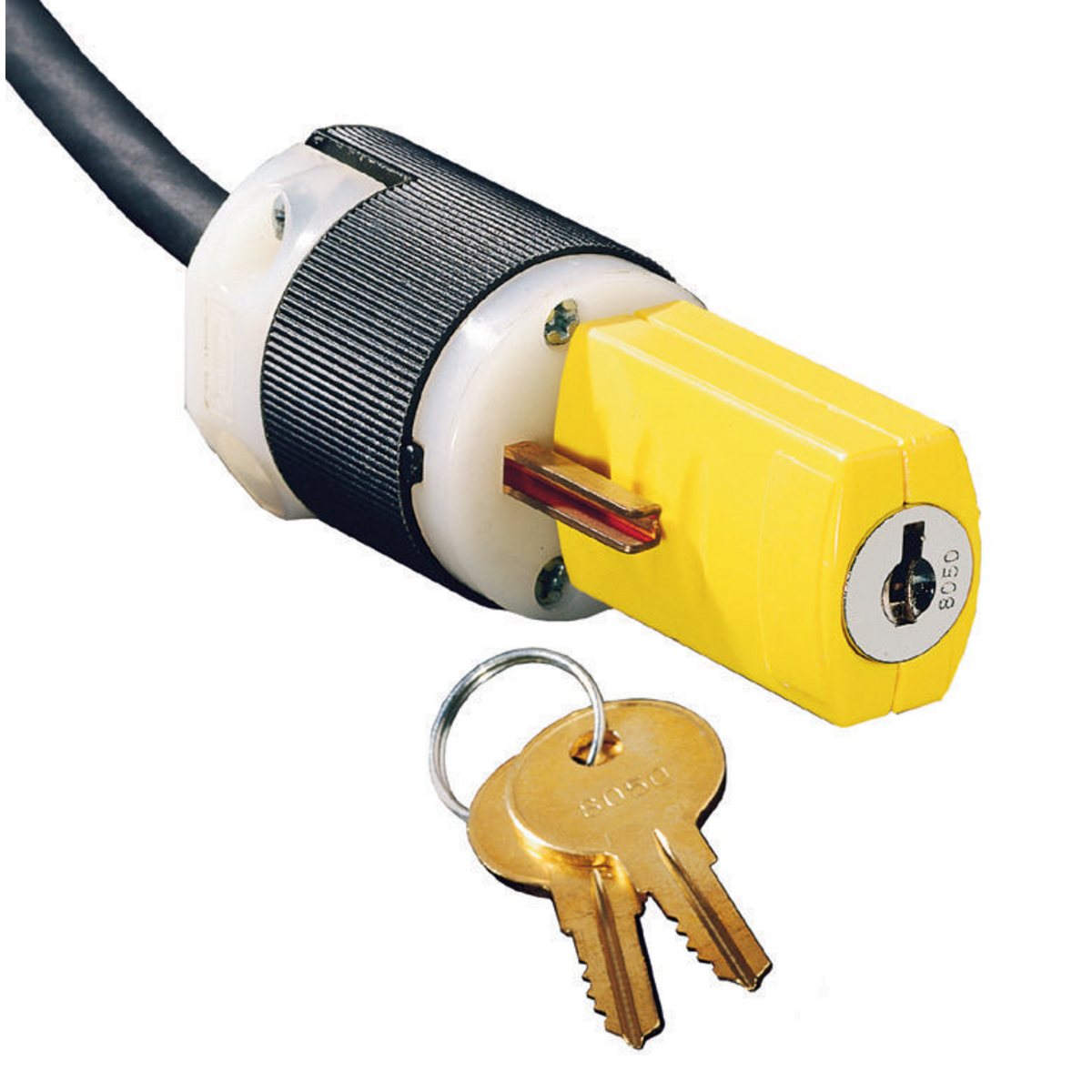 HKLD Keyed Standard Lockout Device, For Use With 15 A 125 V AC Straight Blade Plug, ABS/Metal, Yellow
