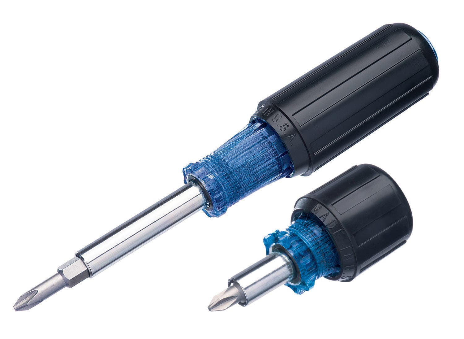 35-954 6-in-1 Stubby Combo Multi-Bit Screwdriver and Nutdriver, 6 Pieces, #1, #2, 3/16 in, 1/4 in, 5/16 in Range