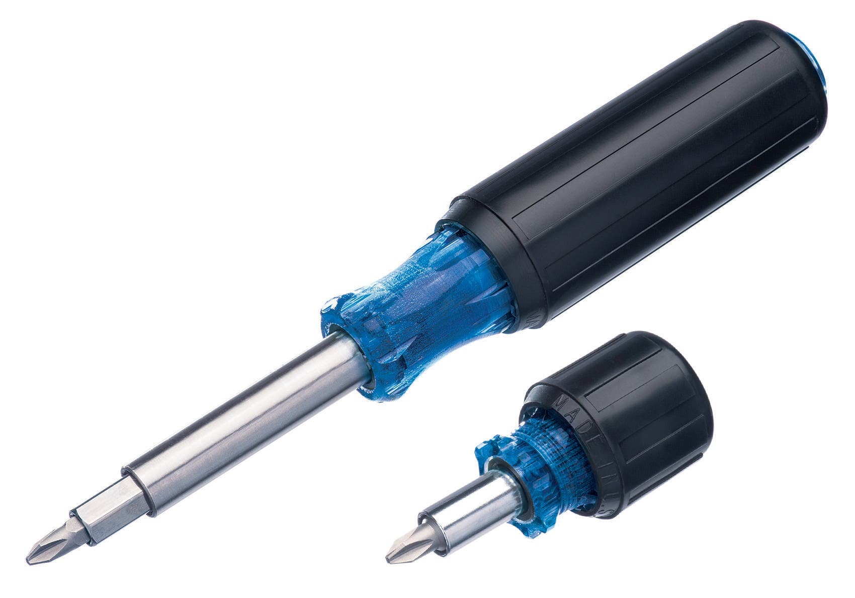 35-953 6-in-1 Stubby 12-in-1 Combo Multi-Bit Screwdriver and Nutdriver, 6 Pieces, #1, #2, 3/16 in, 1/4 in, 5/16 in, 3/8 in, T10, T15 Range