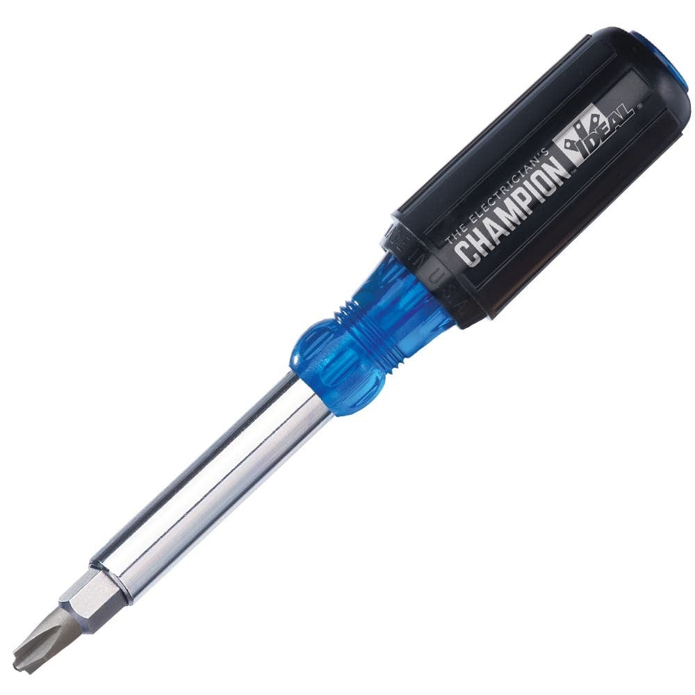 35-939 12-in-1 Electricians Champion Multi-Bit Screwdriver and Nutdriver With Combo Head, 12 Pieces, #1, #2, 3/16 in, 1/4 in, 5/16 in, 3/8 in Range