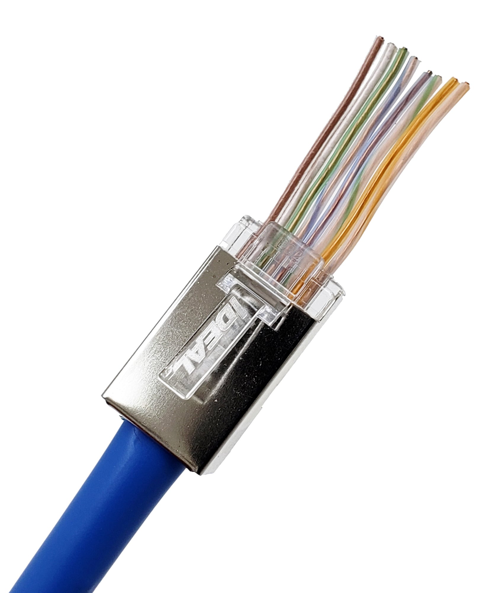 85-365 RJ45 Feed-Thru Modular Plug With Crimp Termination