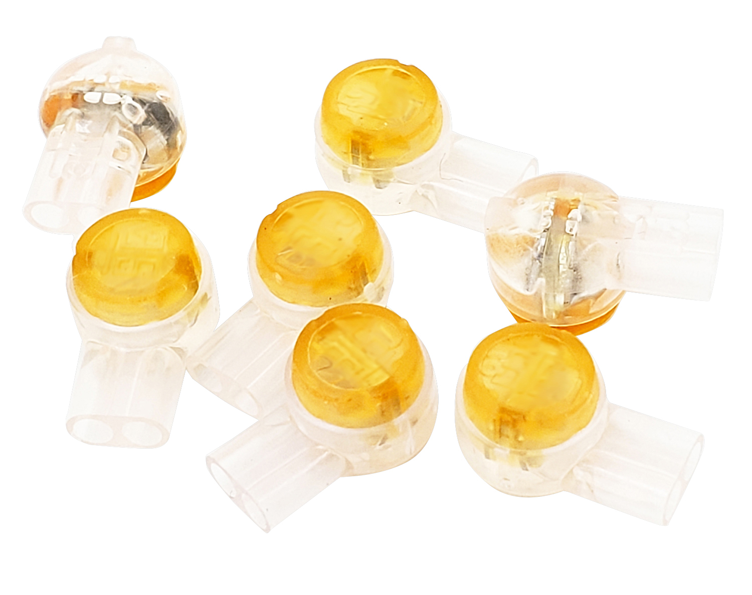 86-955 UY2 Series 2-Port Butt Splice Jellybean Connector, 26 to 19 AWG Conductor, Yellow