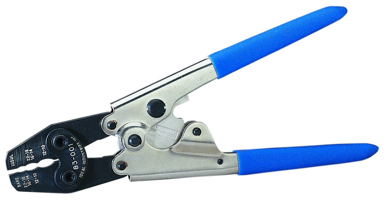 83-001 4-Way Ratchet Crimp Tool, 22 to 10 AWG Cable/Wire