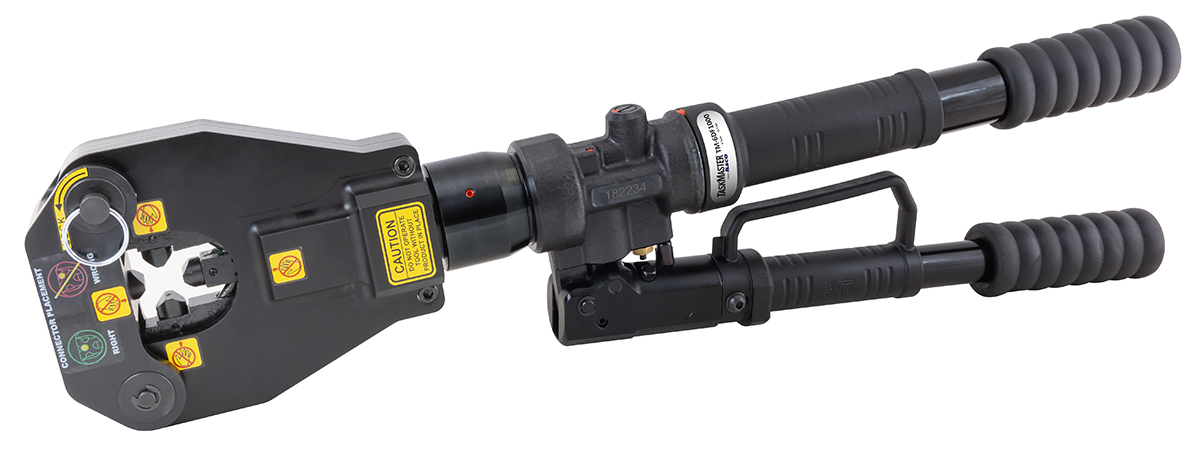 TM-6DF1000 TaskMaster Type HDTI 4-Point Dieless Manual Hydraulic Crimping Tool, 8 AWG to 1000 kcmil Copper/8 AWG to 750 kcmil Aluminum Crimping, 6 ton Crimping, 23.7 in OAL