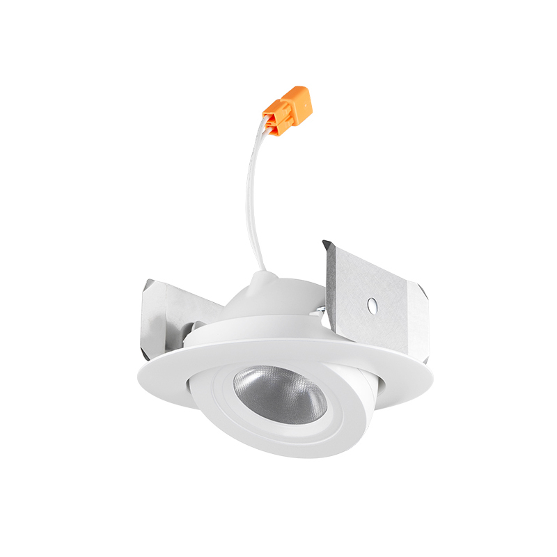 4RLA G2 06LM 27K 90CRI WFL 120 FRPC WH Round Adjustable Retrofit Downlight, 10.5 W Fixture, 120 V, Aluminum Housing