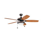 This subtly designed 5 blade 52 inch Canfield(TM) Collection ceiling fan in Oil Brushed Bronze will add a tasteful accent to your home.