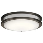 The Avon collection 14in.in. LED flush mount features an Acrylic diffuser to provide an even spread of light. An Olde Bronze finish adds to this fixtures transitional style.