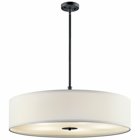 This 5 light transitional pendant features a pleasing drum shape in a Black finish.