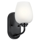 The Valserrano 10 inch 1 light wall sconce features wine goblet shaped clear seeded glass shades with a clean design in Black finish. A perfect addition in several aesthetic environments including transitional, traditional or farmhouse decor.