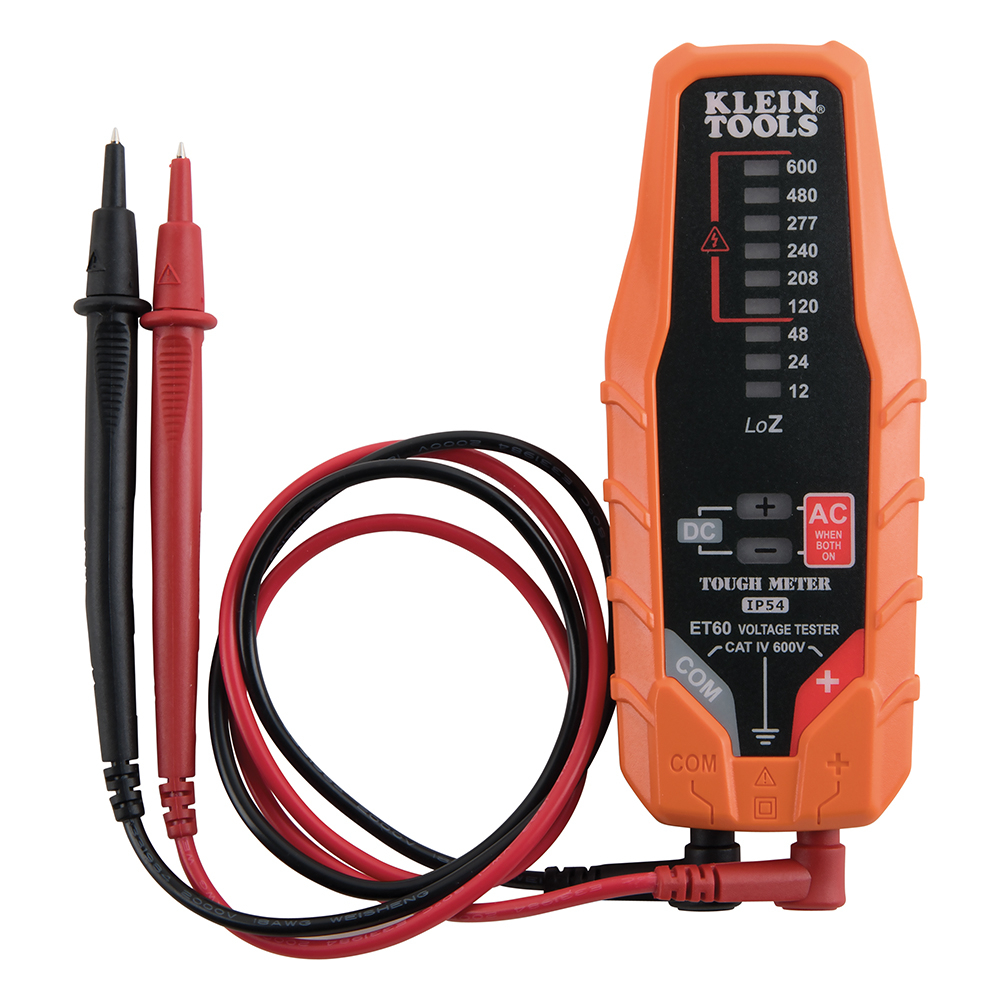 ET60 Electronic Voltage Tester, 600 V AC/DC Max Measurable, 12 to 600 VAC Max Working