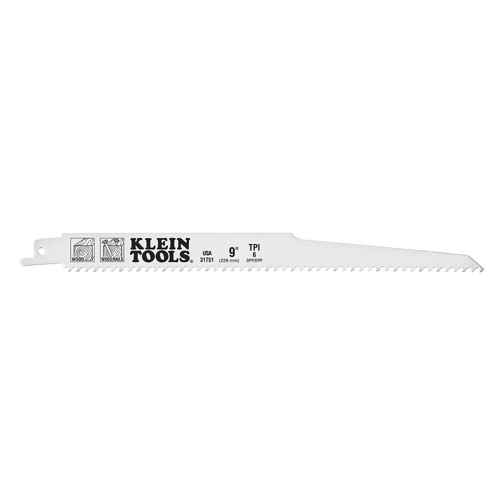 31751 Bi-Metal Reciprocating Saw Blade, 11-1/8 in L x 1 in W, 6, Composite Body, Universal/Toothed Edge Tang