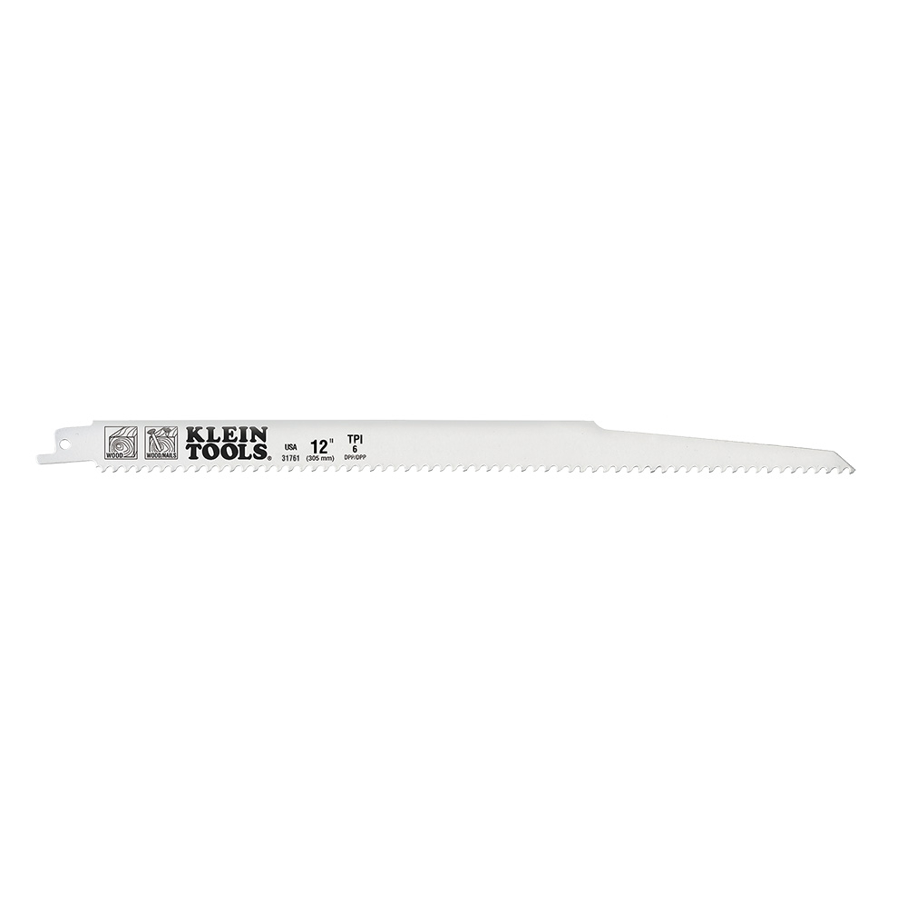 31761 Bi-Metal Reciprocating Saw Blade, 12-3/4 in L x 3/4 in W, 6, Composite Body, Universal/Toothed Edge Tang