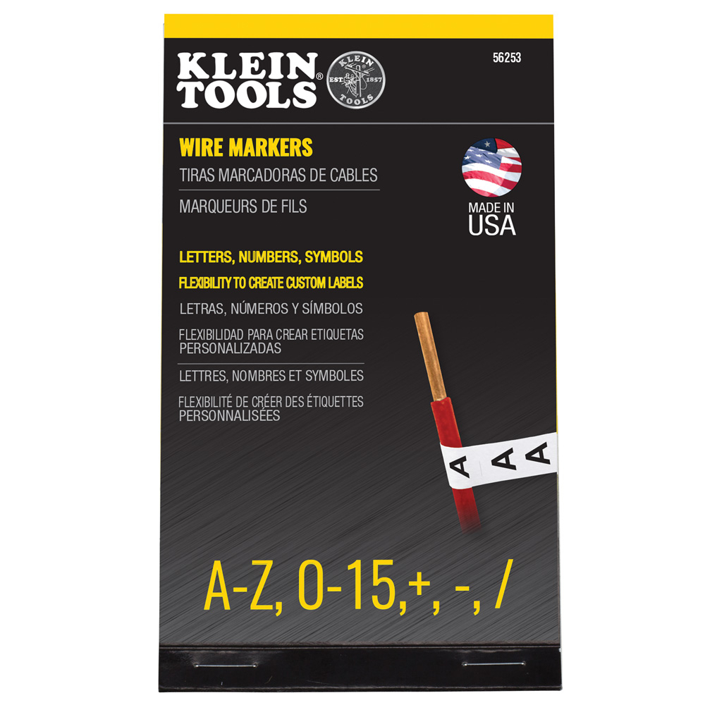 56253 10-Page Strong Tack Adhesive Wire Marker Book, 5-1/2 in L x 3-21/64 in W, Black Print on White, Cloth