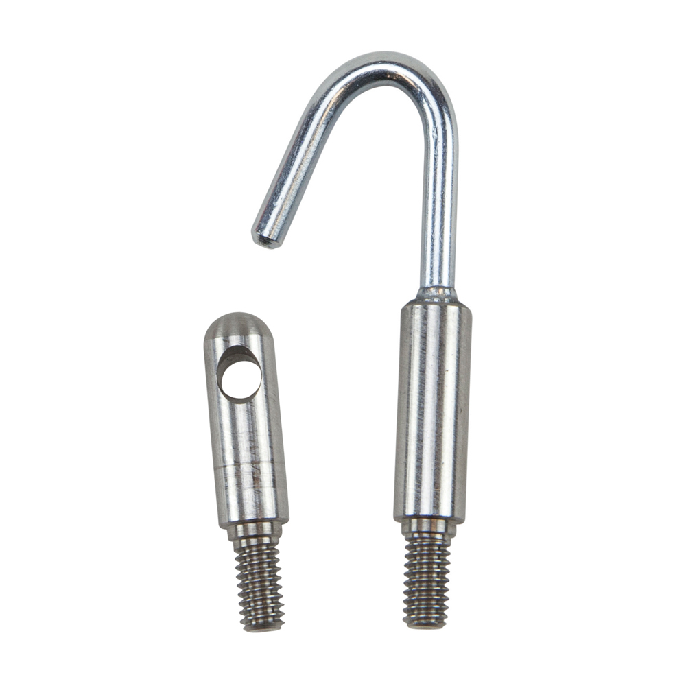 56517 Replacement Bullet Nose and Single Hook, For Use With 7-Piece 56511 Fish Rod Attachment Set, Splinter Guard 56400 33 ft Fish and Glow Rod Kit, Stainless Steel, Gray