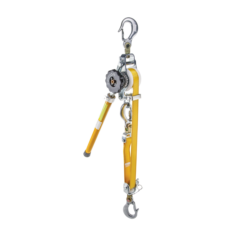 KN1600PEX Web Strap Hoist Deluxe, 1500 lb Single Line/3000 lb Double Line Load, 20 to 138 in Single Line/26 to 79 in Double Line H Lifting